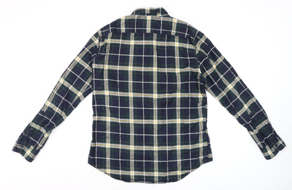 Levi's Men's Blue Slim Fit Checked Long Sleeve Button-Up Shirt Size L