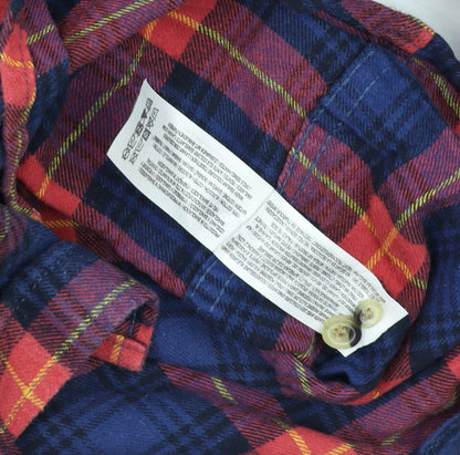 Primark Men's Multicoloured Plaid Cotton Long Sleeve Shirt Small Regular Fit