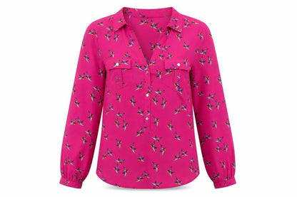 Womens UK Size 6 Oasis Pink Basic Blouse