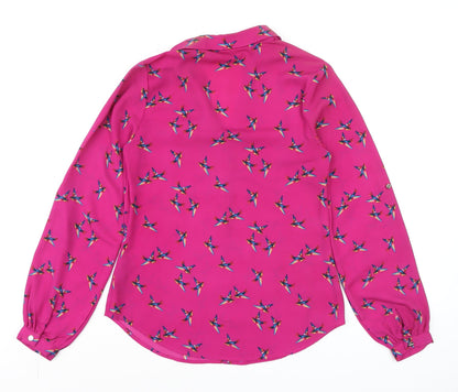 Womens UK Size 6 Oasis Pink Basic Blouse
