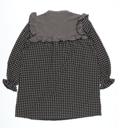 Womens UK Size 12 JDY Black Tunic Blouse