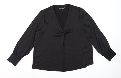 Womens UK Size L Dunnes Black Basic Blouse