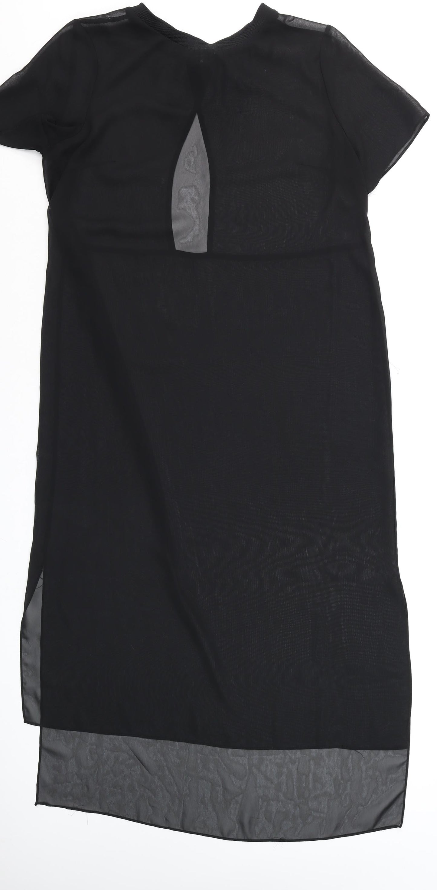 Womens UK Size 10 River Island Black Tunic Blouse