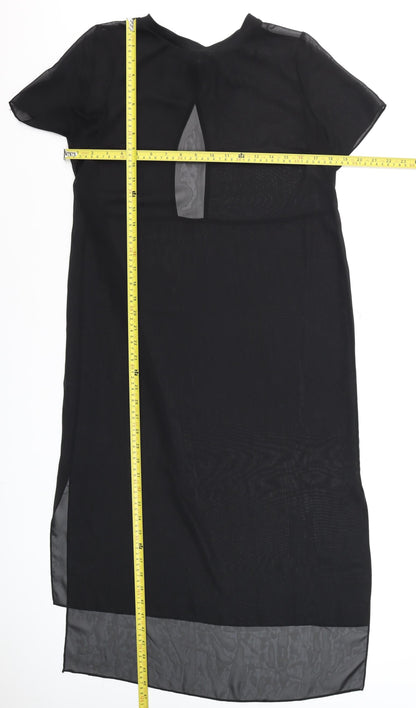Womens UK Size 10 River Island Black Tunic Blouse