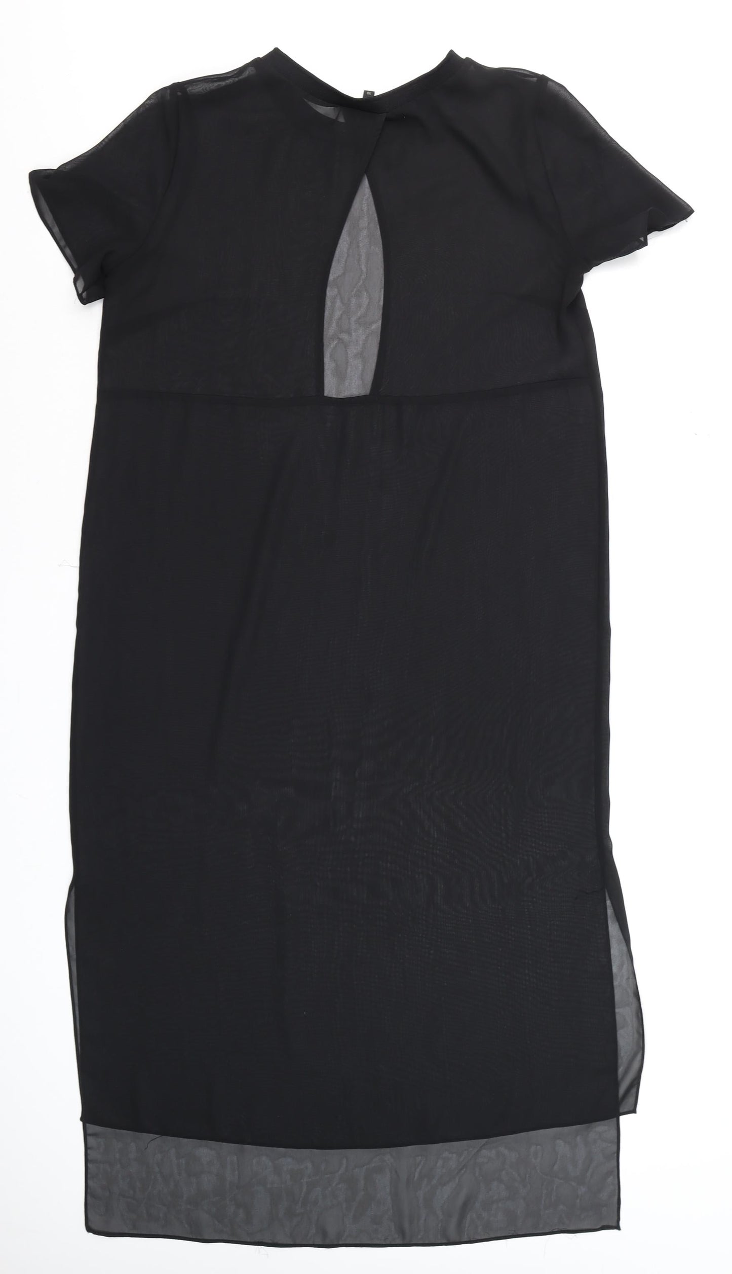 Womens UK Size 10 River Island Black Tunic Blouse