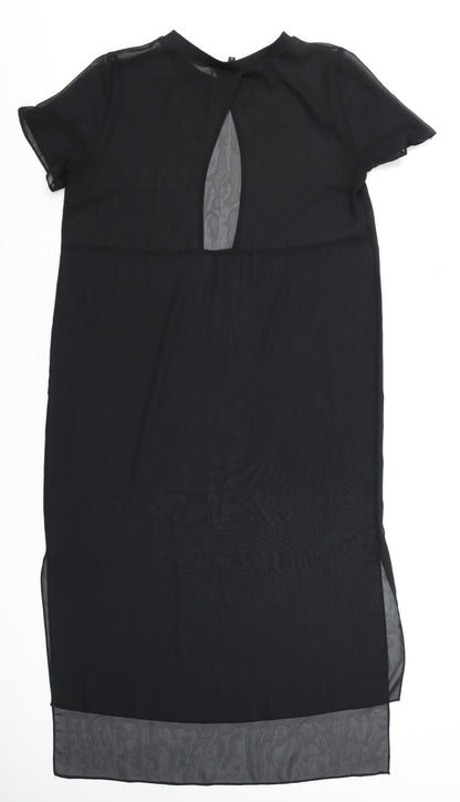 Womens UK Size 10 River Island Black Tunic Blouse