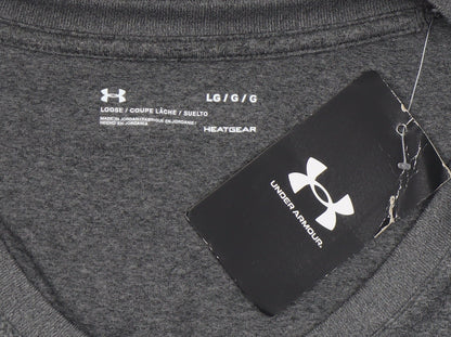 Under Armour Womens Grey V-Neck HeatGear T-Shirt Size L