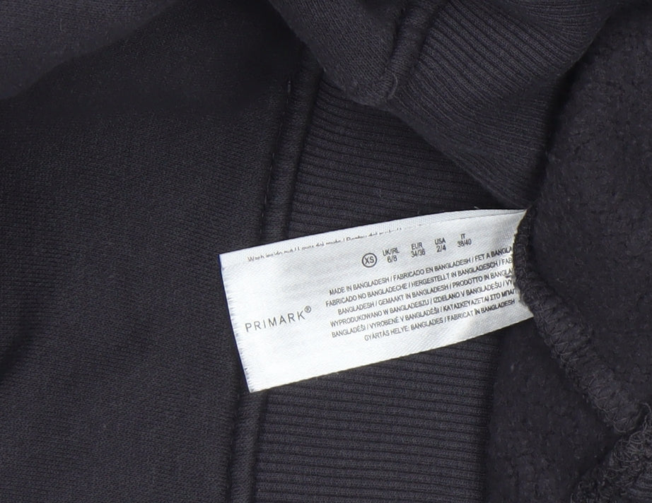 Mens UK Size XS Primark Black Pullover Hoodie