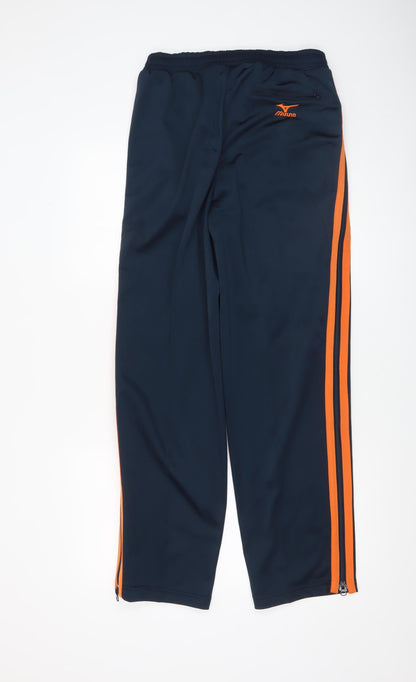 Womens UK Size 12 Mizuno Regular Fit Track Pants Blue Trousers