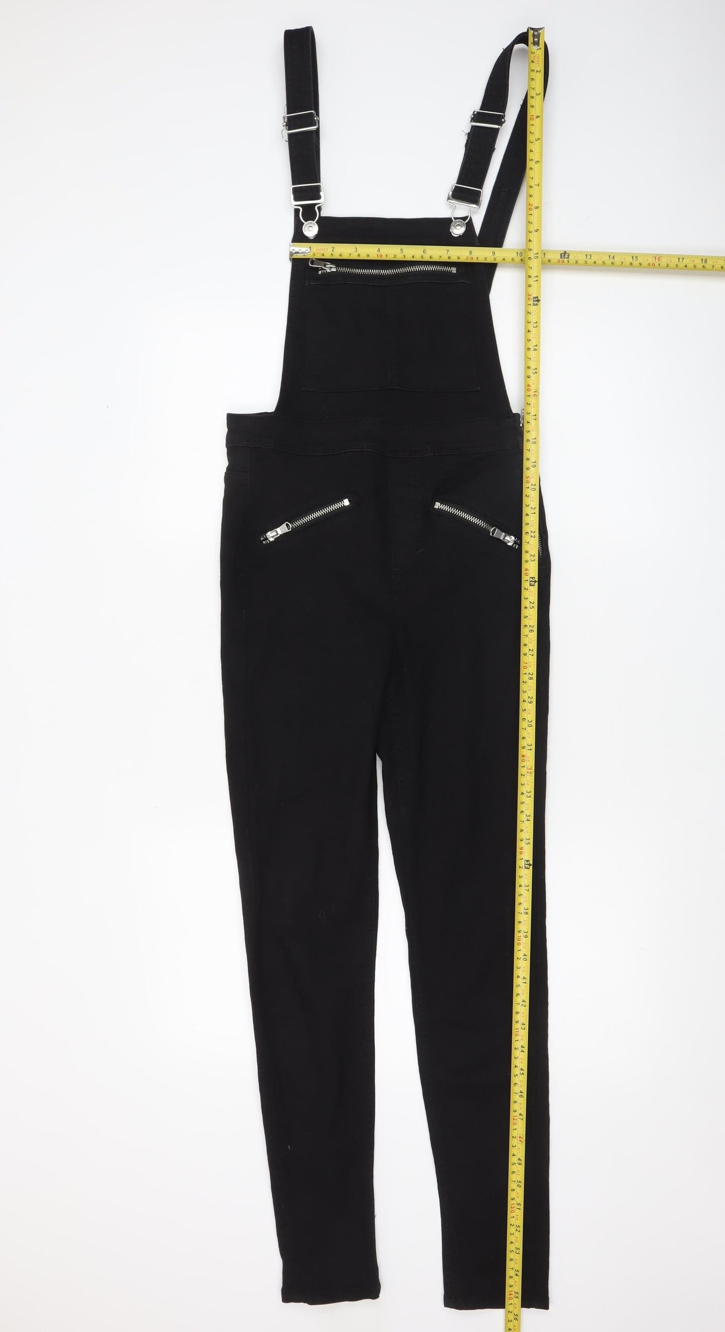 Womens UK Size 6 H&M One-Piece Black Dungaree