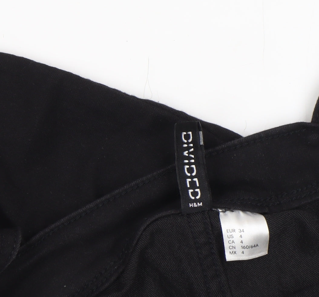 Womens UK Size 6 H&M One-Piece Black Dungaree