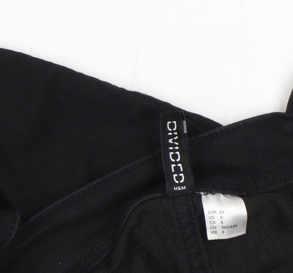 Womens UK Size 6 H&M One-Piece Black Dungaree