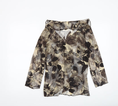 Womens UK Size 10 Marks and Spencer Multicoloured Wrap Blouse