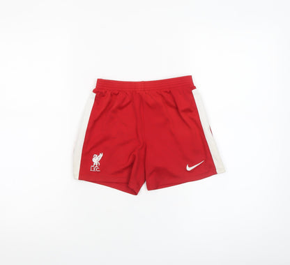 Nike Boys Red LFC Football Athletic Shorts Size M Polyester Activewear