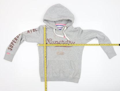 Womens UK Size 10 Superdry Grey Pullover Hoodie
