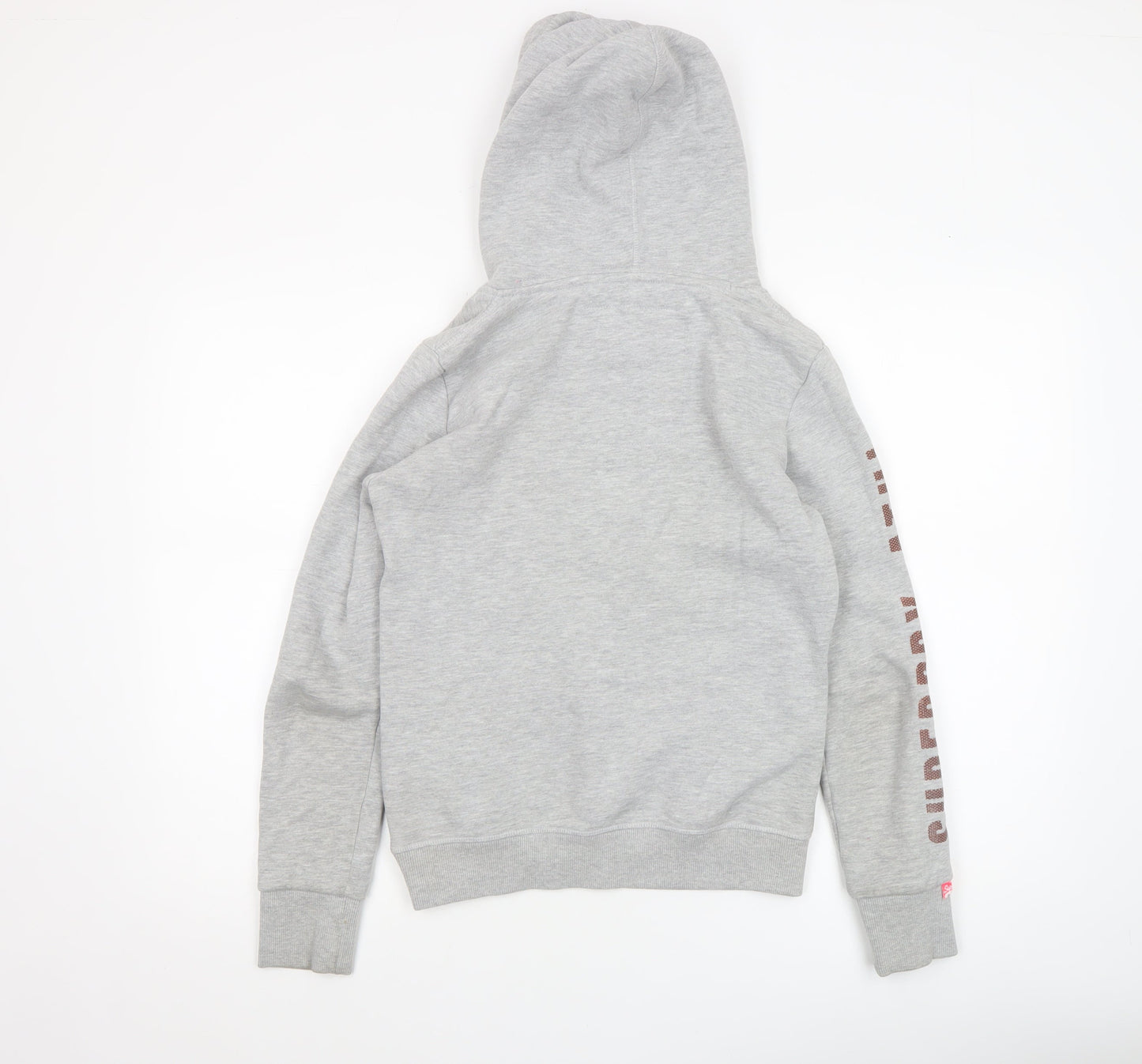 Womens UK Size 10 Superdry Grey Pullover Hoodie