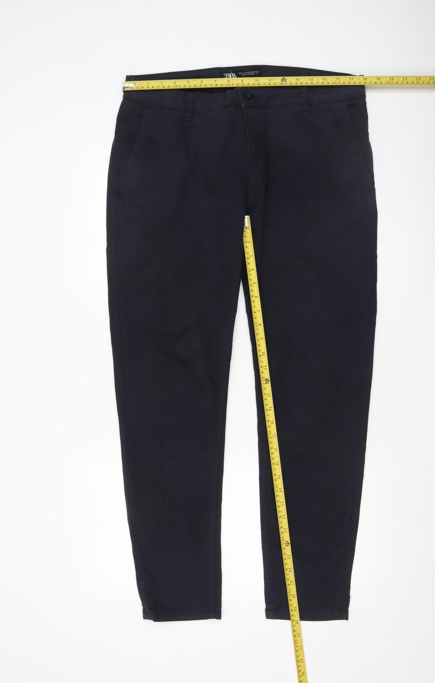 Mens UK Size M Zara Slim Fit Chino Blue Trousers