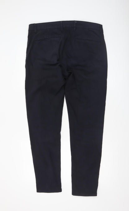 Mens UK Size M Zara Slim Fit Chino Blue Trousers