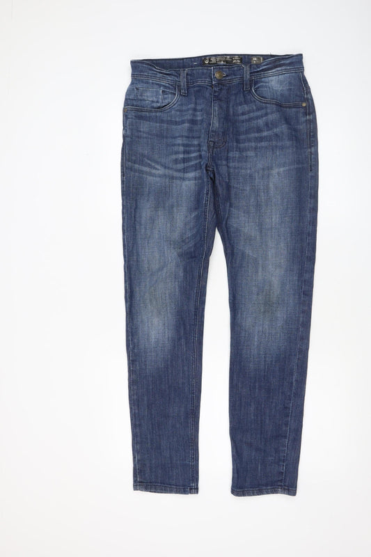 Mens UK Size 32S Duck and Cover Slim Fit Straight Blue Jeans