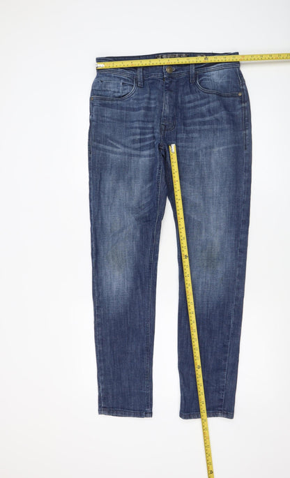 Mens UK Size 32S Duck and Cover Slim Fit Straight Blue Jeans