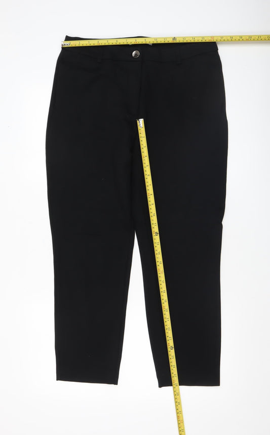 Womens UK Size 14 Only Slim Fit Business Casual Workwear Black Trousers