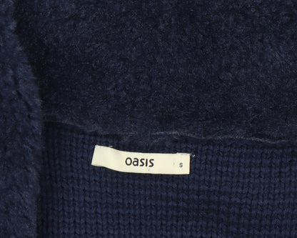 Womens UK Size S Oasis Blue Cardigan Jumper