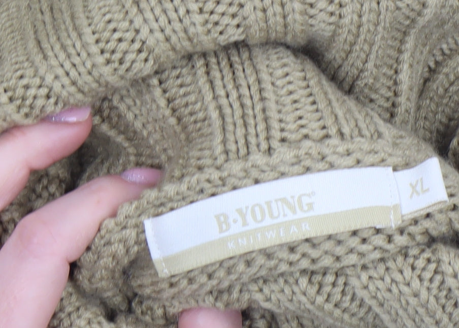 Womens UK Size XL b.young Beige Pullover Jumper