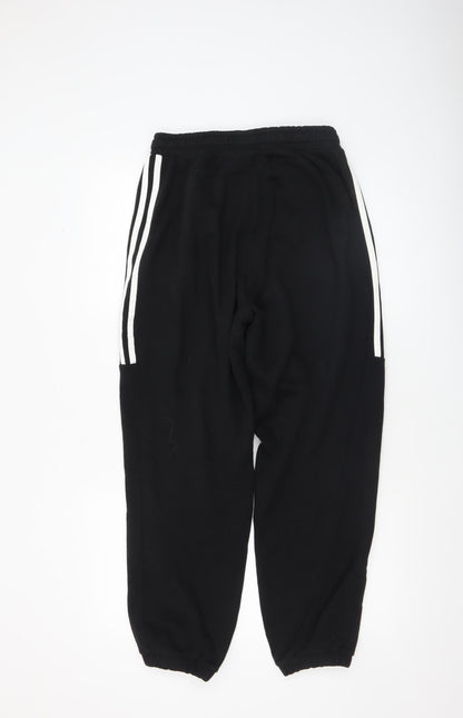 Adidas Women’s Black Jogger Trousers Size 12-14 Elastic Waist Fleece