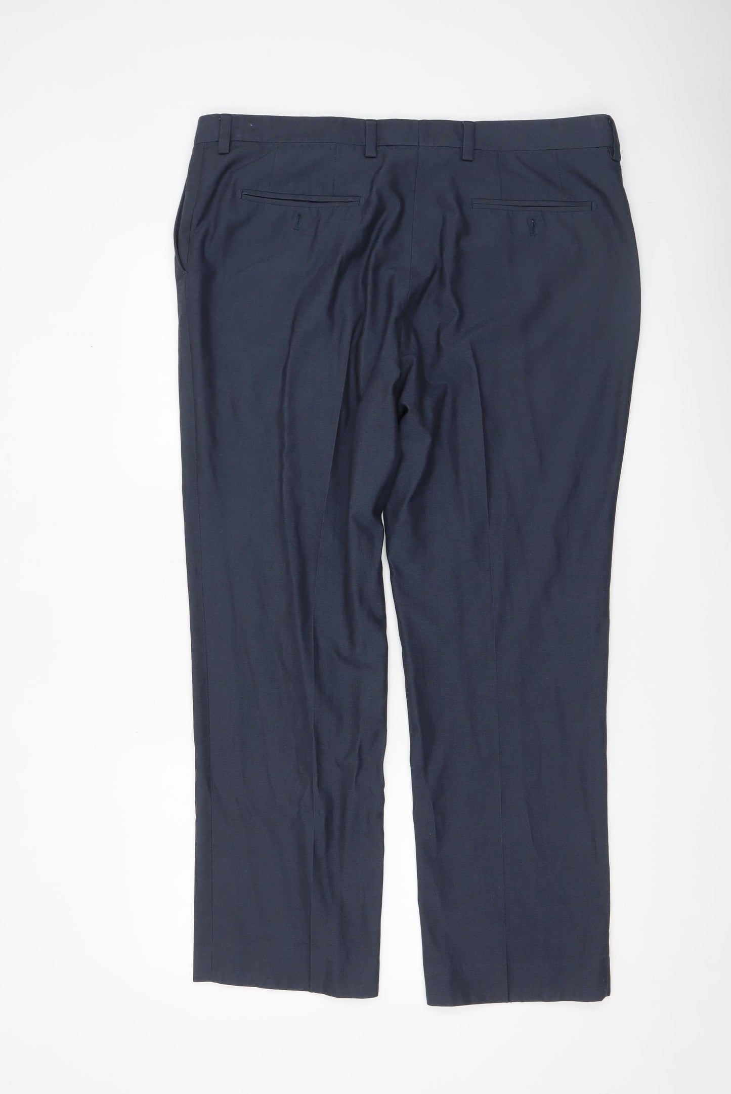 Mens UK Size M NEXT Regular Fit Dress Pants Blue Trousers