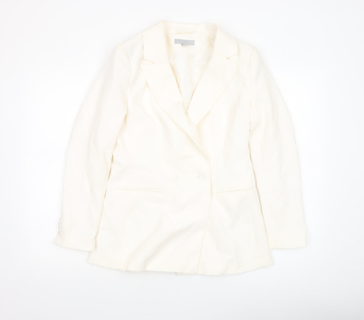 Womens UK Size 10 H&M Regular Ivory Blazer