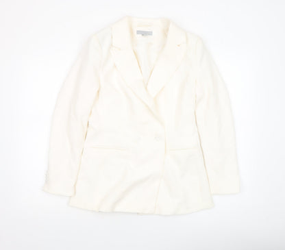 Womens UK Size 10 H&M Regular Ivory Blazer