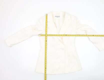 Womens UK Size 10 H&M Regular Ivory Blazer