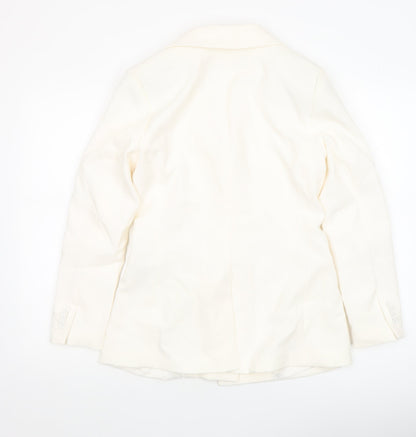 Womens UK Size 10 H&M Regular Ivory Blazer