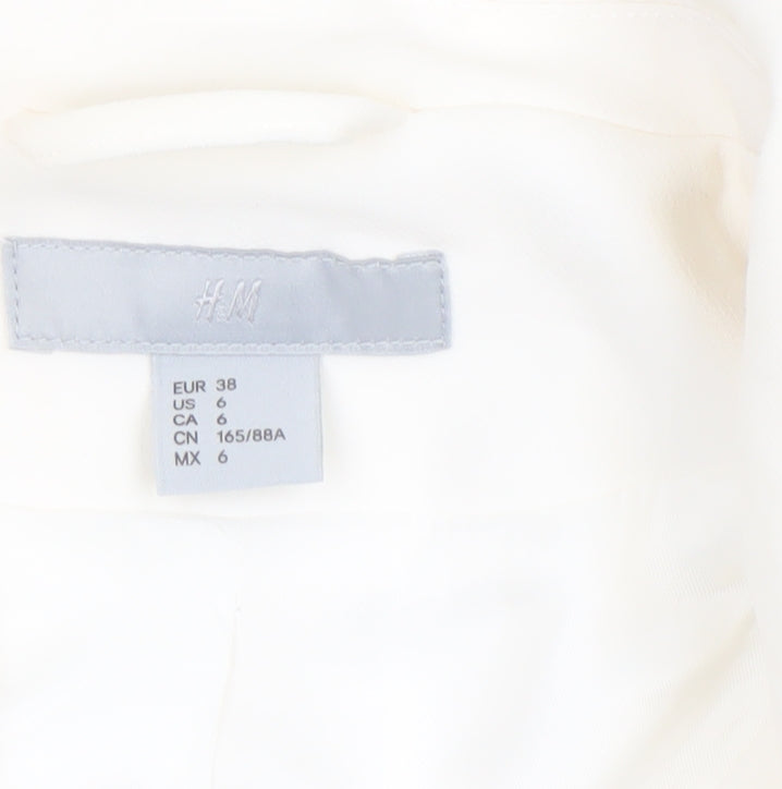 Womens UK Size 10 H&M Regular Ivory Blazer