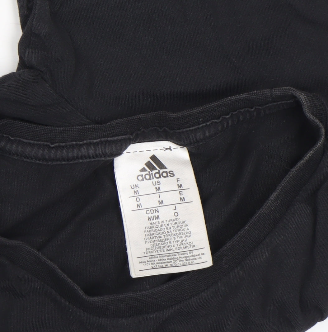 Mens UK Size M adidas Black  T-Shirt