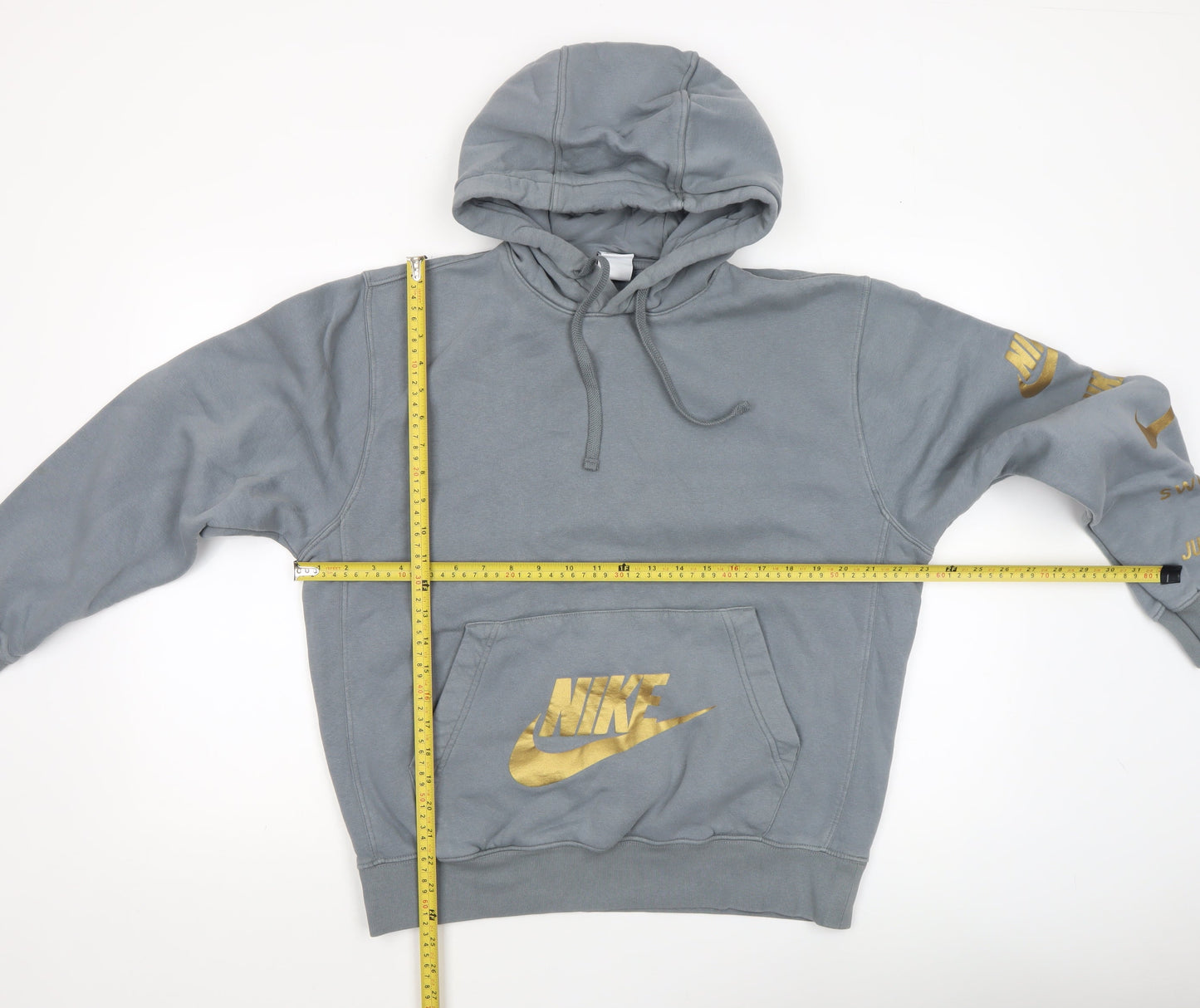 Womens UK Size M Nike Grey Pullover Hoodie