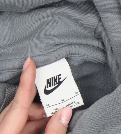 Womens UK Size M Nike Grey Pullover Hoodie