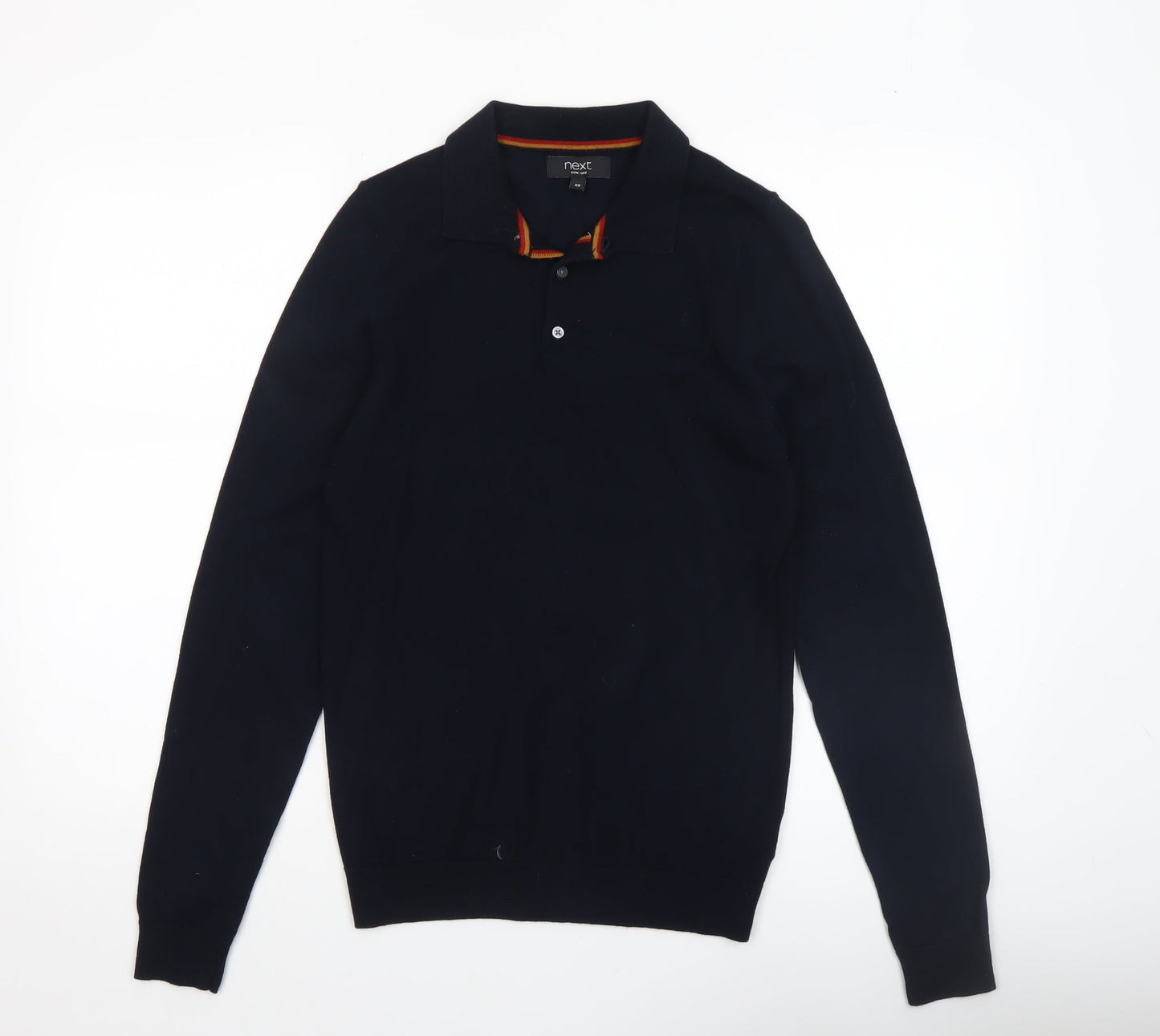 Mens UK Size XS NEXT Black Henley Jumper