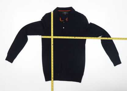 Mens UK Size XS NEXT Black Henley Jumper