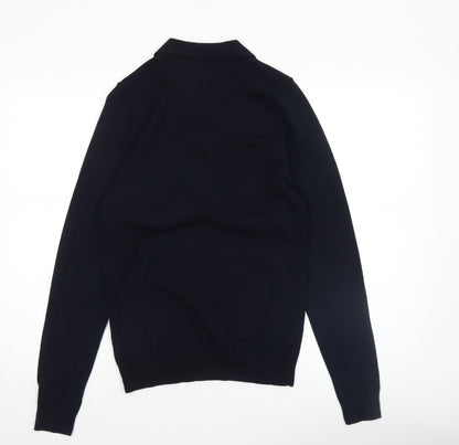 Mens UK Size XS NEXT Black Henley Jumper