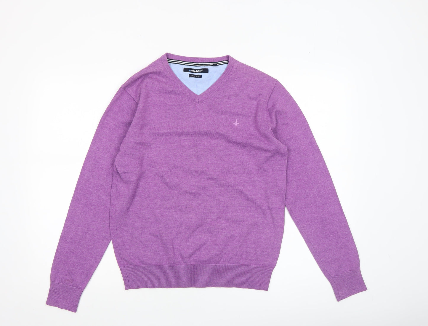 Mens UK Size S Haze & Finn Purple Pullover Jumper