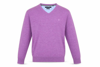 Mens UK Size S Haze & Finn Purple Pullover Jumper
