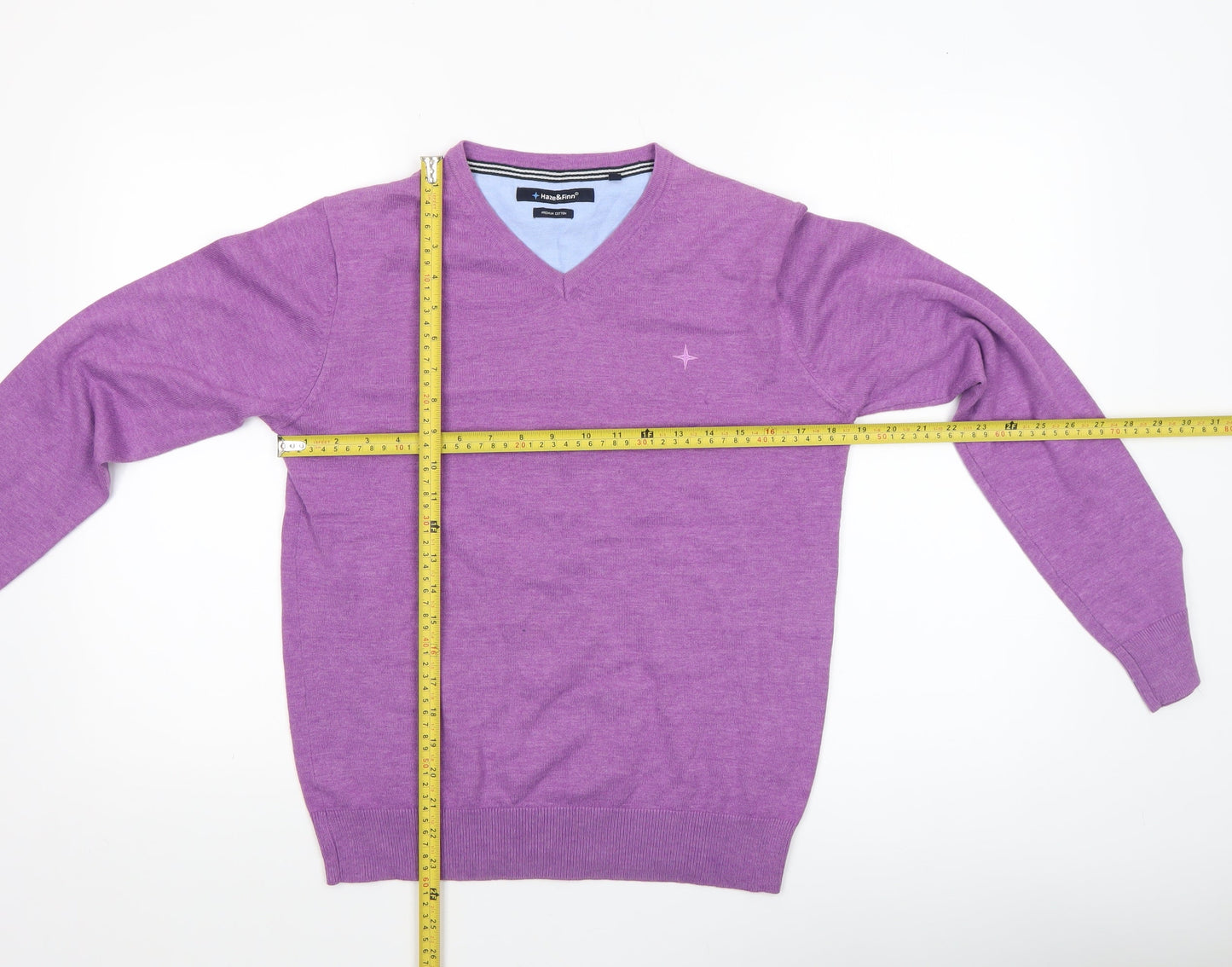 Mens UK Size S Haze & Finn Purple Pullover Jumper