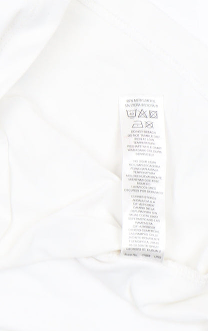 Womens UK Size M Gallery White Basic Tank