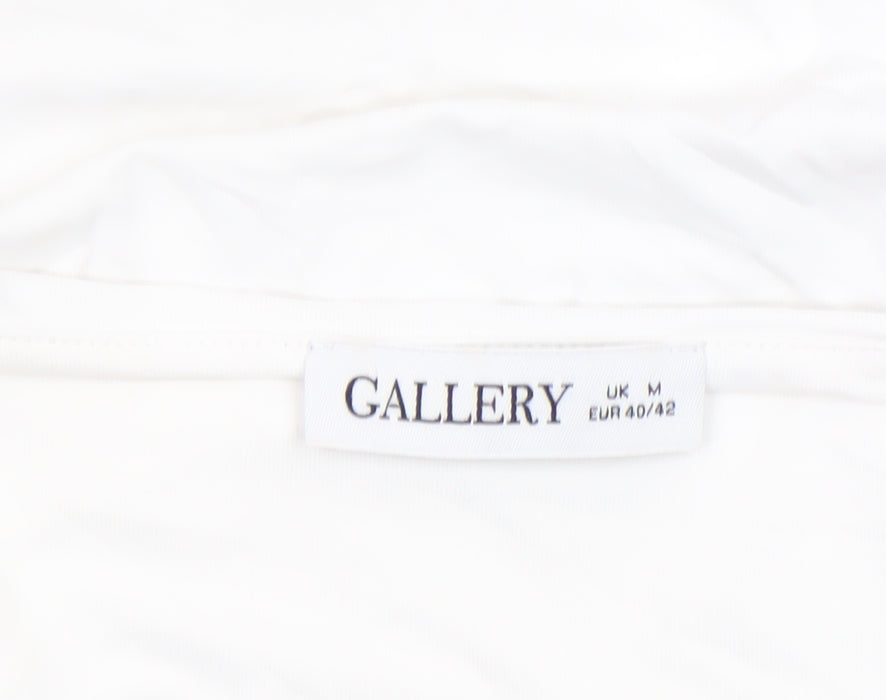 Womens UK Size M Gallery White Basic Tank