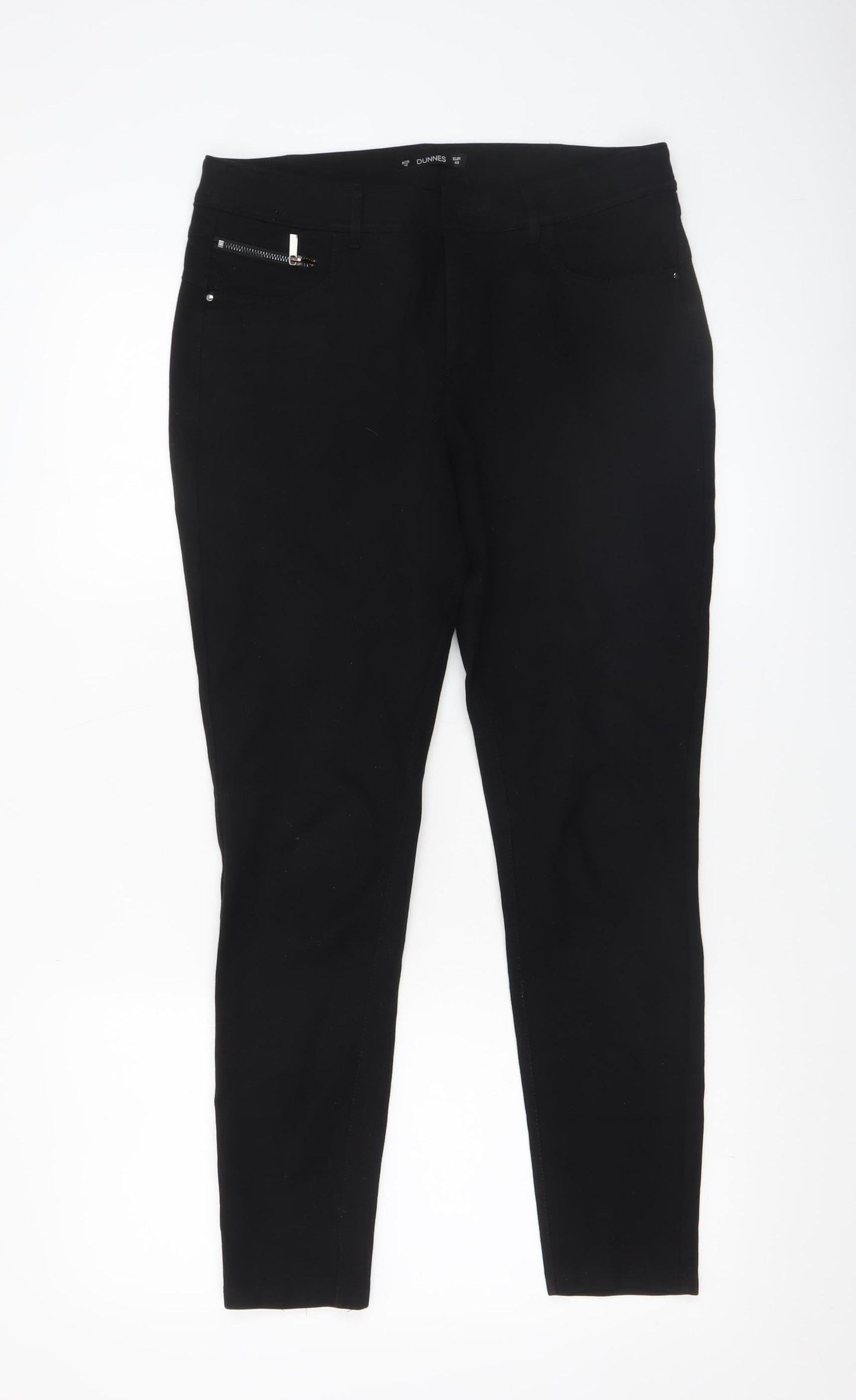 Womens UK Size 12 Dunnes Slim Fit Jegging Black Trousers