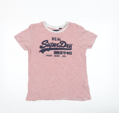 Womens UK Size 12 Superdry Red Basic T-Shirt