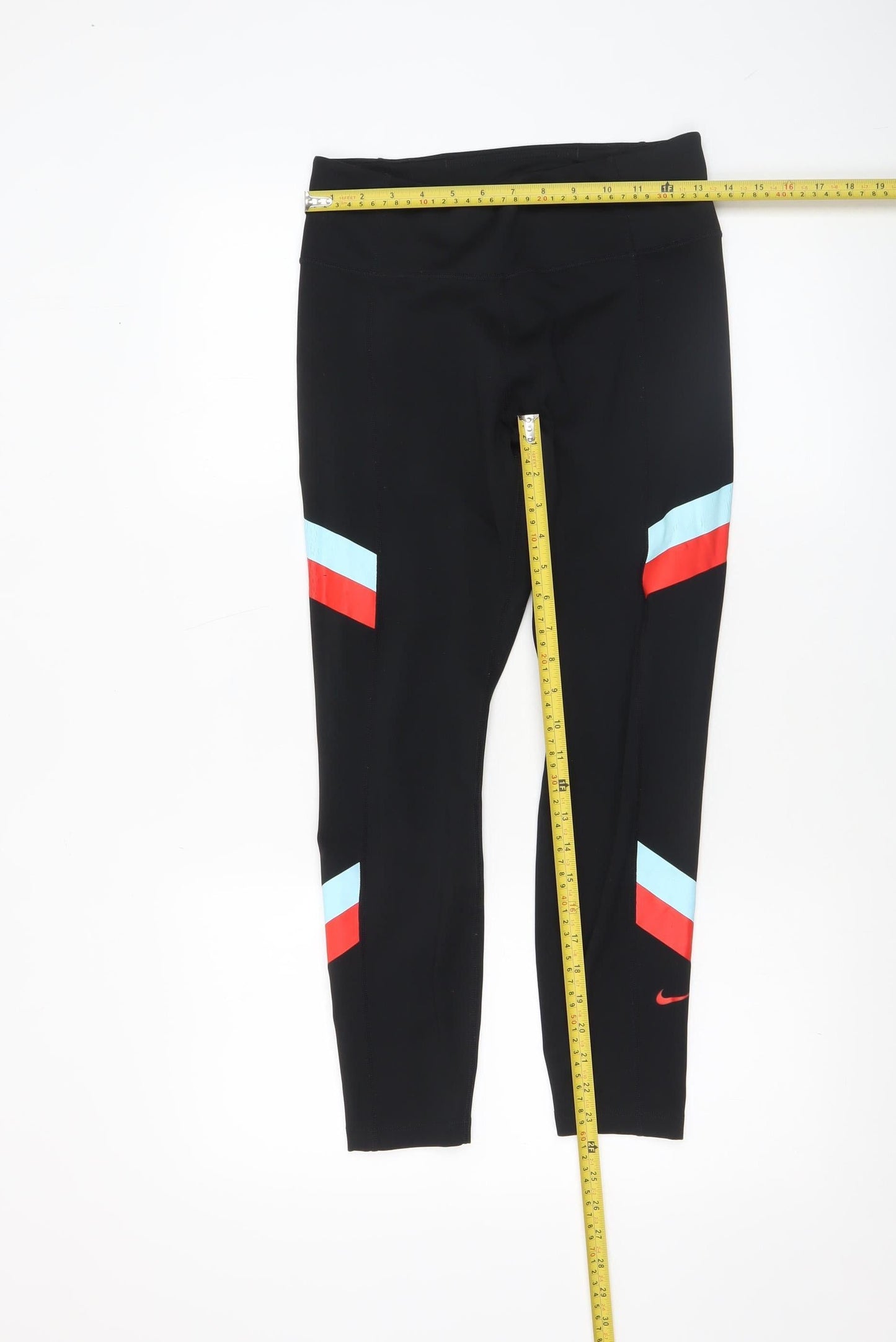 Womens UK Size M Nike Slim Fit Leggings Black Trousers
