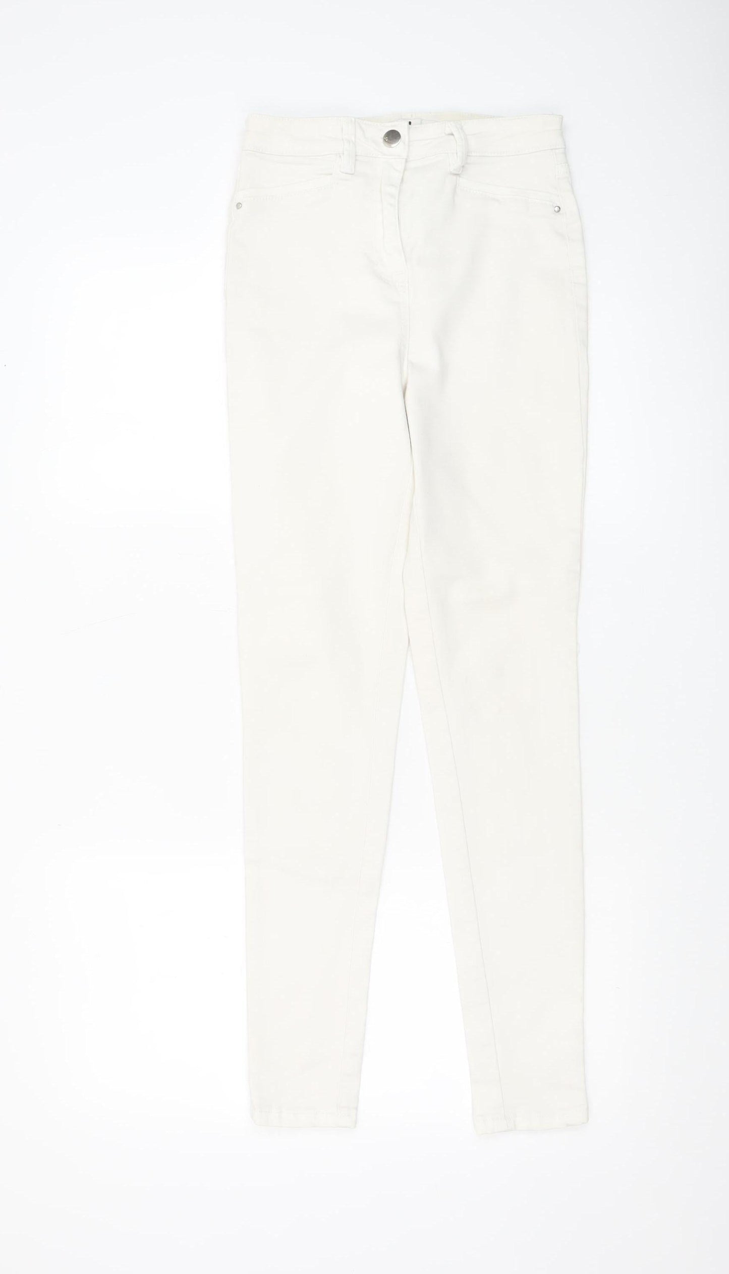 Womens UK Size 8 Very Slim Fit Skinny White Jeans