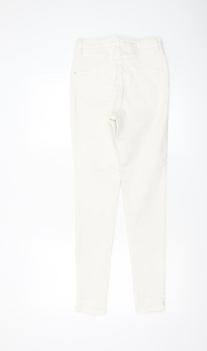 Womens UK Size 8 Very Slim Fit Skinny White Jeans
